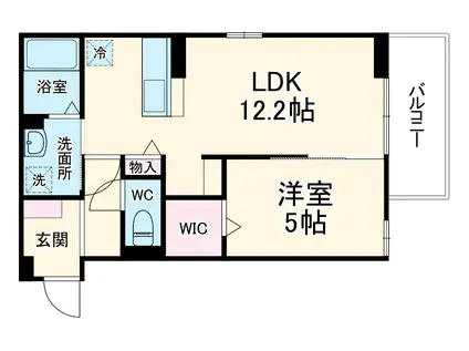DーROOM清水新居Ⅱ(1LDK/2階)の間取り写真