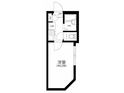 サザンロード北千住(1K/2階)の間取り写真