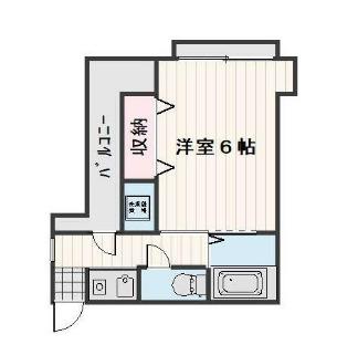 つるやハイツ(1K/3階)の間取り写真