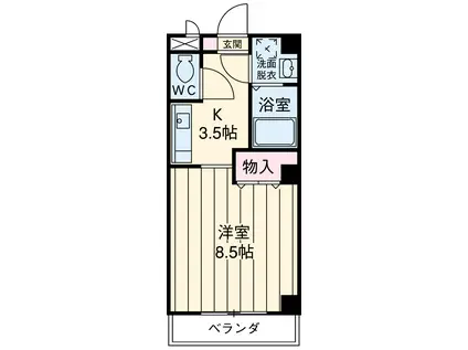 メゾン・ド・カンパーニュ(1K/3階)の間取り写真