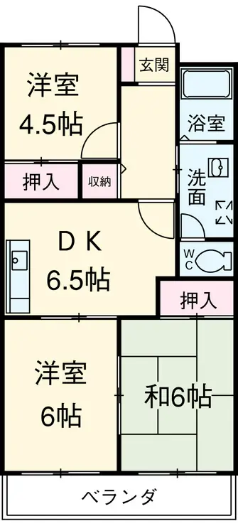 レジデンス中村 1階階 間取り
