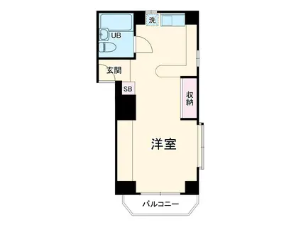 家暮楽とねやま坂マンション(ワンルーム/2階)の間取り写真