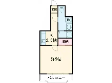 プラトー星(1K/6階)の間取り写真