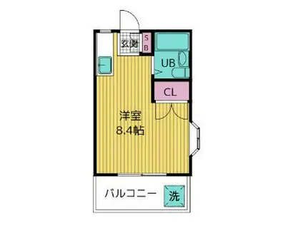 サンパーク三軒茶屋(ワンルーム/3階)の間取り写真
