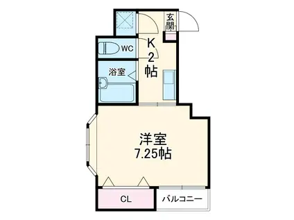 パストラルヒル(1K/4階)の間取り写真