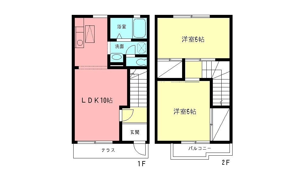 クレスト田代Ｂ(2LDK)の間取り写真