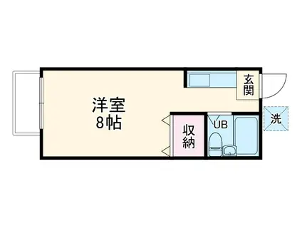 江戸川パナハイツ(ワンルーム/1階)の間取り写真