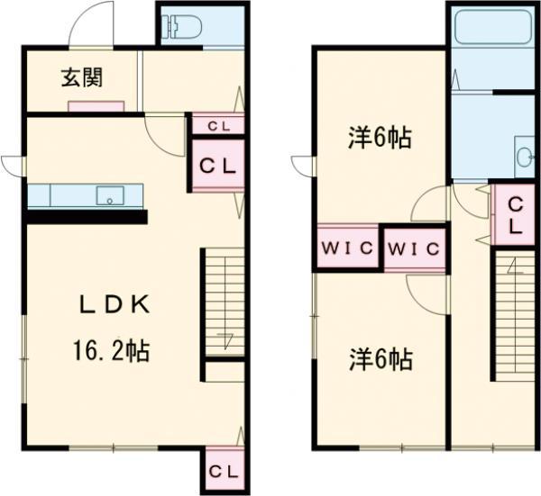 ＳＧテラス元総社Ⅰ(2LDK)の間取り写真