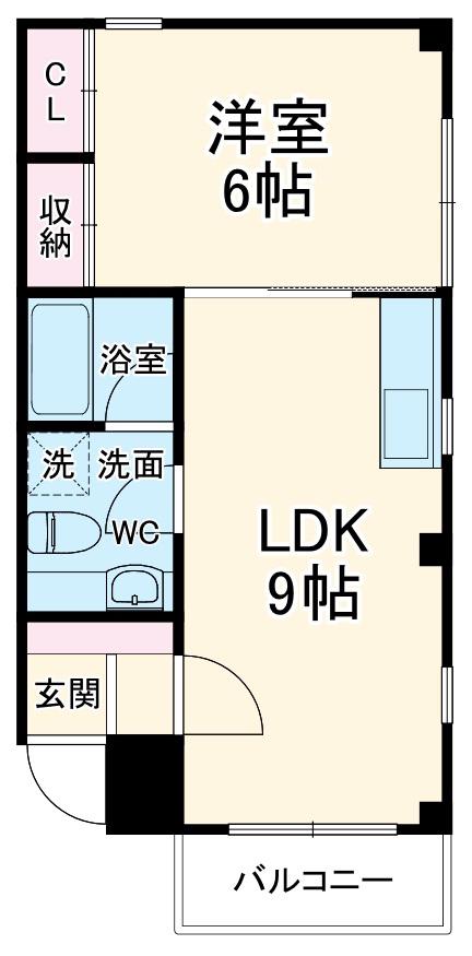 メゾン・ド・ネージュ(1LDK/1階)の間取り写真