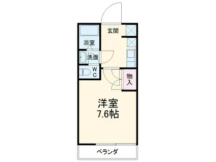 コート溝の口2(1K/2階)の間取り写真