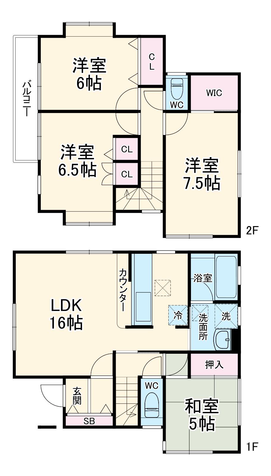 京王電鉄高尾線 高尾山口駅 バス乗車時間：35分 小網バス停で下車 徒歩5分 2階建 築18年(4LDK)の間取り写真