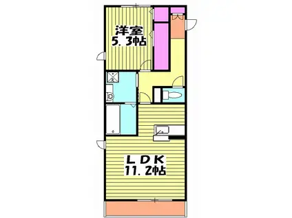 メルベーユおおたかの森 1号棟(1LDK/3階)の間取り写真