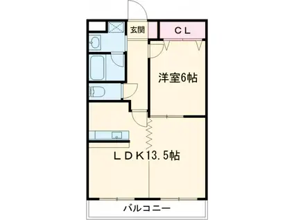 アッサンブラージュ(1LDK/2階)の間取り写真