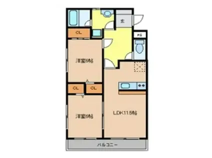 アッサンブラージュ(2LDK/3階)の間取り写真