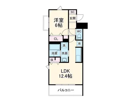 東浦ガーデンヒルズあじさいクレスト(1LDK/1階)の間取り写真