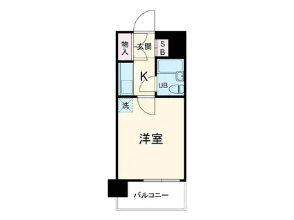 ライオンズマンション熱田神宮公園(1K/4階)の間取り写真