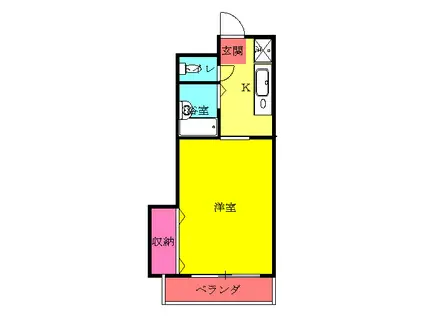 アートヒルズ一条(1K/3階)の間取り写真