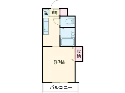 アートヒルズ一条(1K/3階)の間取り写真