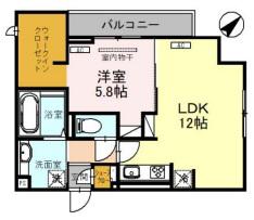 グランチェスタ(1LDK/2階)の間取り写真