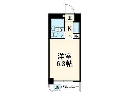 ドール八事富士見(ワンルーム/2階)の間取り写真