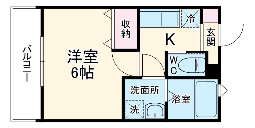 MELDIA岩槻Ⅴ(1K/3階)の間取り写真