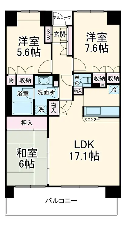 藤和シティホームズ鎌倉山崎 2階階 間取り