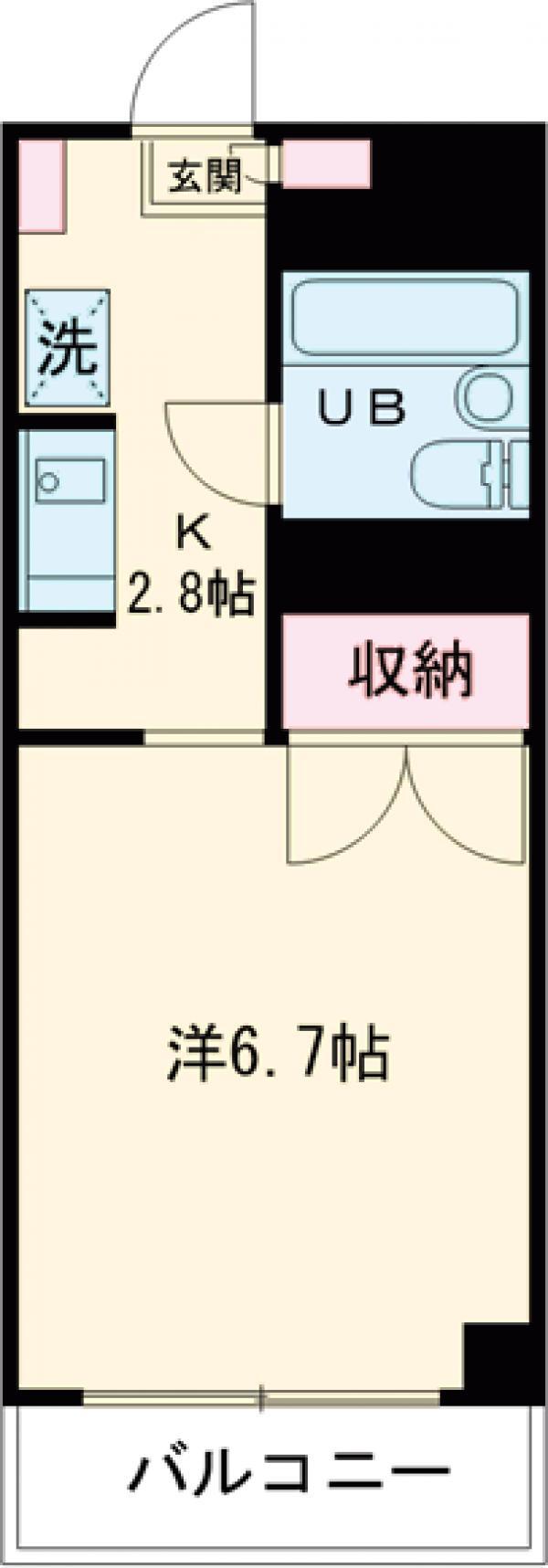 FINE吉祥寺(1K/4階)の間取り写真