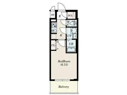 リシュドール一宮本町(1K/2階)の間取り写真