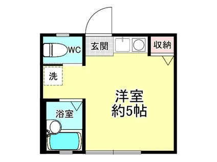 LUMIERE(ワンルーム/2階)の間取り写真