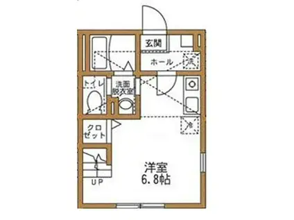 ハーミットクラブハウス追浜ANNEX(ワンルーム/2階)の間取り写真