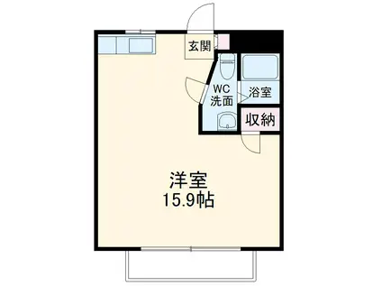 FOXHILLS(ワンルーム/3階)の間取り写真