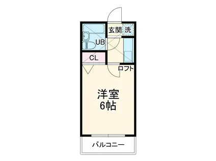 ローズアパートB棟F-13B(1K/2階)の間取り写真