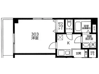 SKY VIEW 押上(1K/4階)の間取り写真