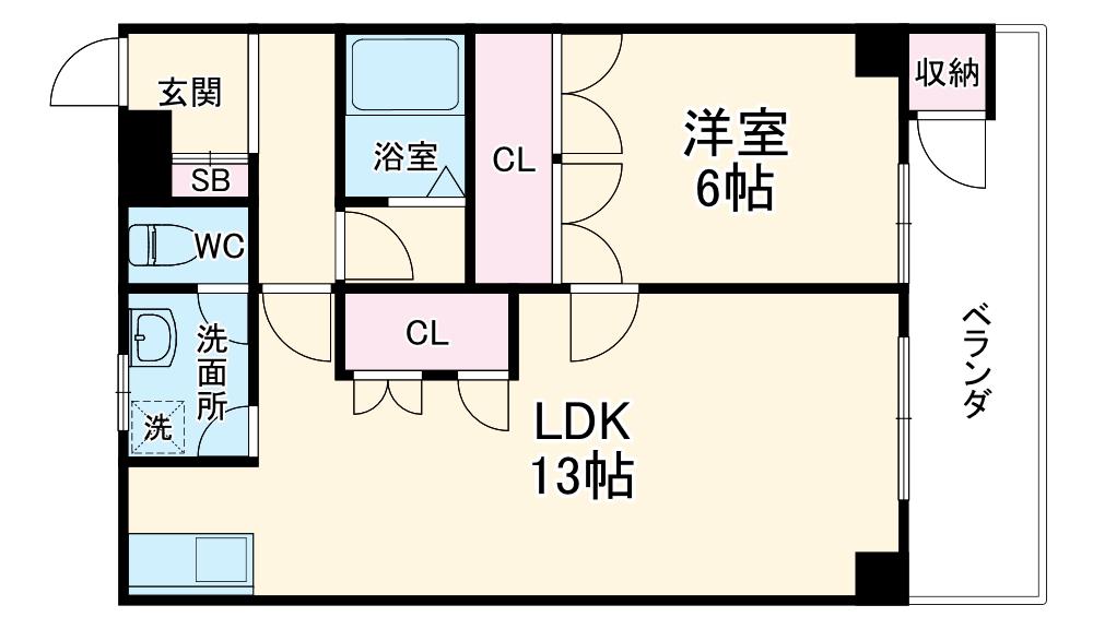第一ヤマケンビル(1LDK/5階)の間取り写真
