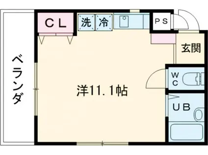 セントヤマト徳丸D館(ワンルーム/1階)の間取り写真