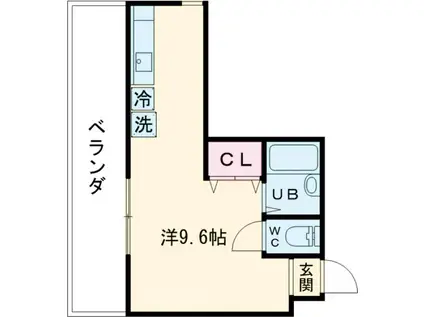 セントヤマト徳丸D館(ワンルーム/3階)の間取り写真