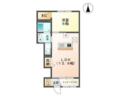フォンテ(1LDK/1階)の間取り写真