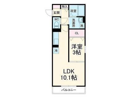 エミナンス2(1LDK/2階)の間取り写真