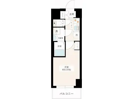 MAXIV八王子DUE(1K/5階)の間取り写真