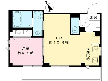  ビューノUつつじケ丘(1LDK/2階)の間取り写真