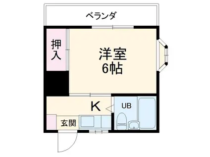 メゾン杉崎(1K/1階)の間取り写真