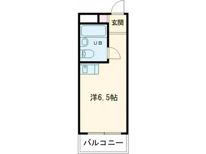 ホワイトシャトル柿の木坂(ワンルーム/1階)の間取り写真