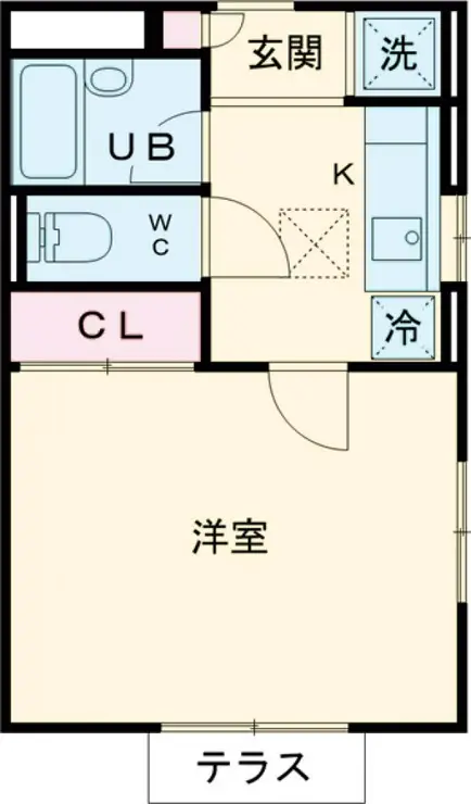 ウチダハイツC棟 1階階 間取り