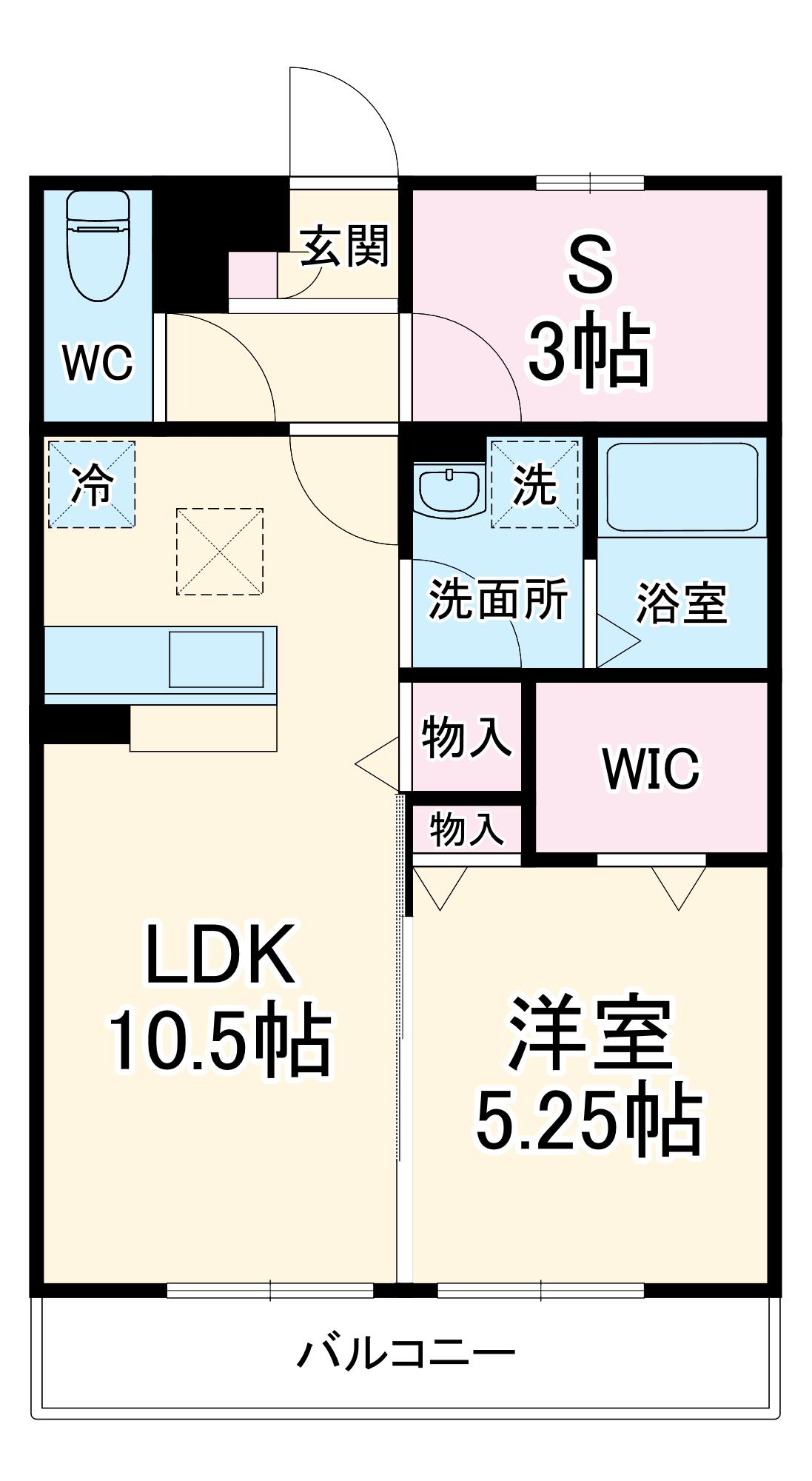 アルクス(1SLDK/1階)の間取り写真