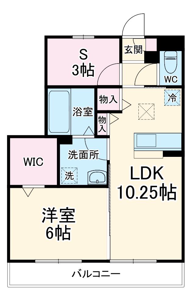 アルクス(1SLDK/1階)の間取り写真