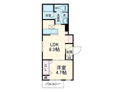 コンフェスト江ノ島(1LDK/1階)の間取り写真