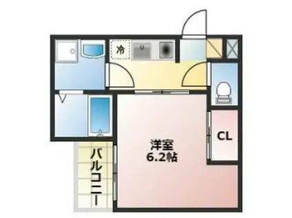 REGIA OSAKA KOMATSU(1K/3階)の間取り写真