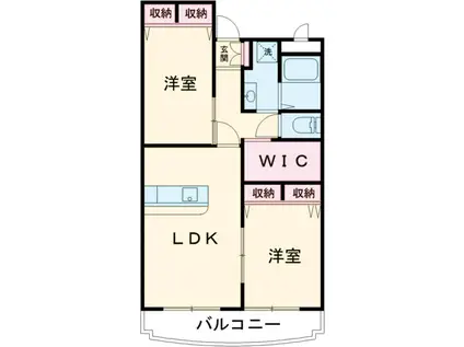 セントラルパークマンション(2LDK/1階)の間取り写真