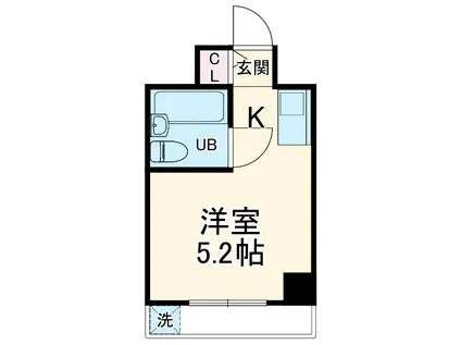 ライオンズマンション平沼第5(ワンルーム/5階)の間取り写真