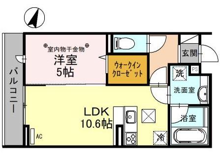 プランドール(1LDK/3階)の間取り写真